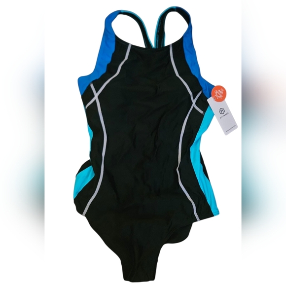 Attraco Racerback Colorblock One Piece Swimsuit Women S - NWT - Picture 2 of 6